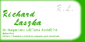 richard laszka business card